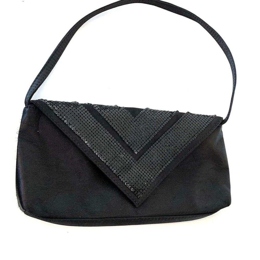 VTG Avon Black Evening Purse Clutch Snap Closure 10"Lx5.5"Hx4"D 2001